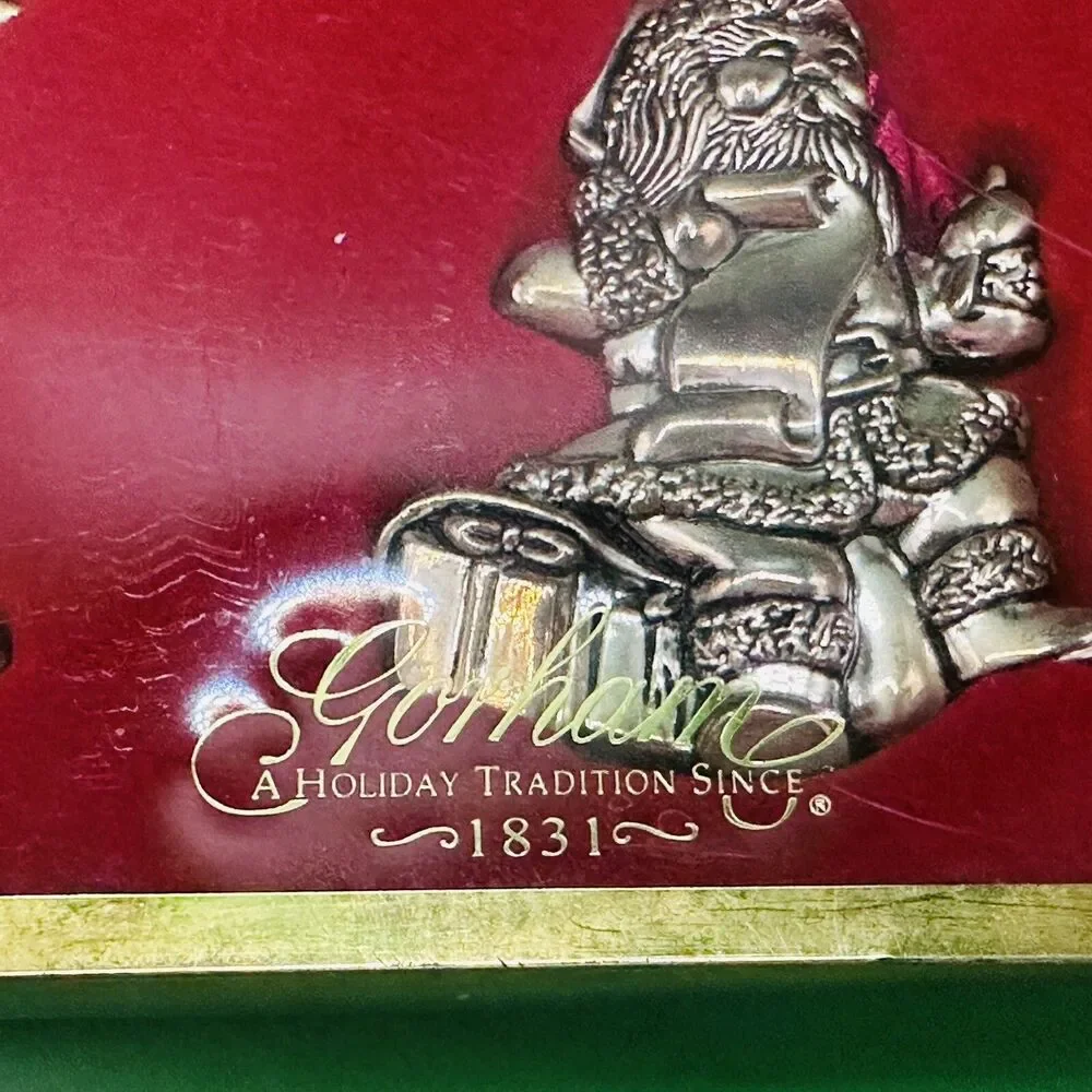Gorham North Pole Ornaments, Set Of 3 Silver Plated New in Box Picture Ornament
